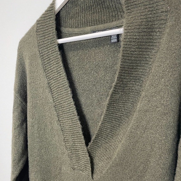 RDI Olive Green V-Neck Sweater - Picture 2 of 8